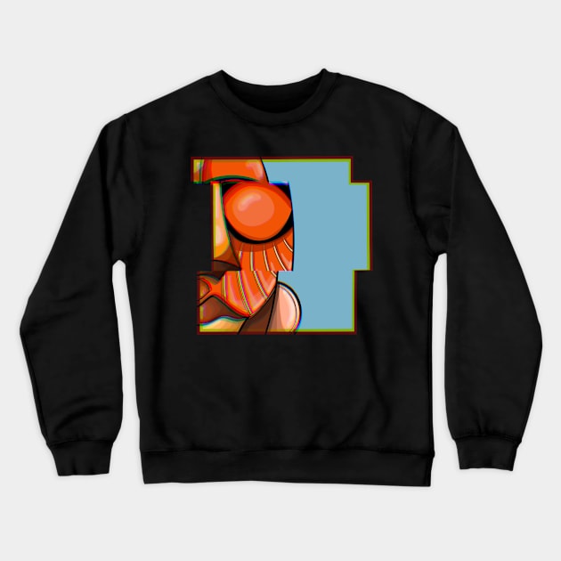 GLITCHY AFRO MASK Crewneck Sweatshirt by NEXT OF KING